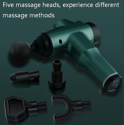 Portable Fascia Massage Gun For Muscle Relaxation - 12 Gears Green