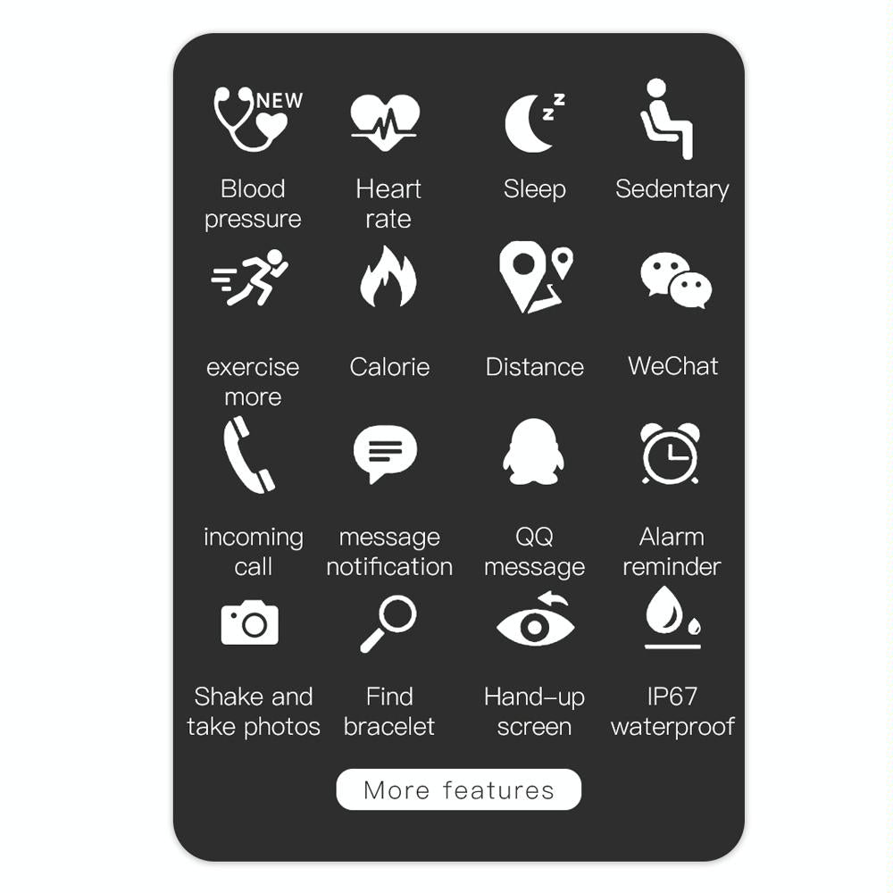 Waterproof Smart Bracelet With Call Heart Sleep Bp And Oxygen Monitoring - Ip67 - Green