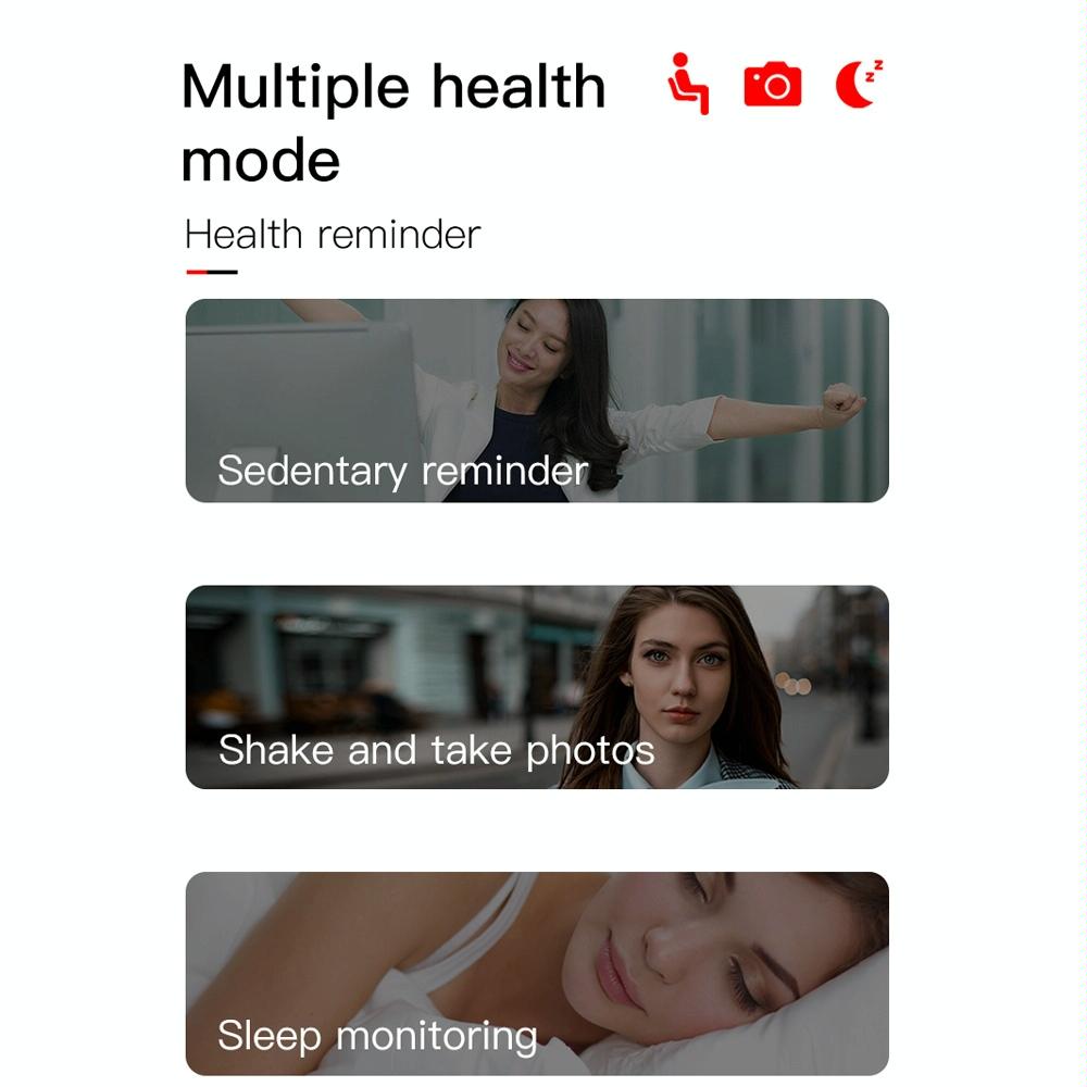 Waterproof Smart Bracelet With Call Heart Sleep Bp And Oxygen Monitoring - Red