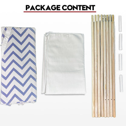 Giant Cotton Canvas Kids Teepee Wigwam Children Pretend Play Tent Indoor Outdoor Party - Navy