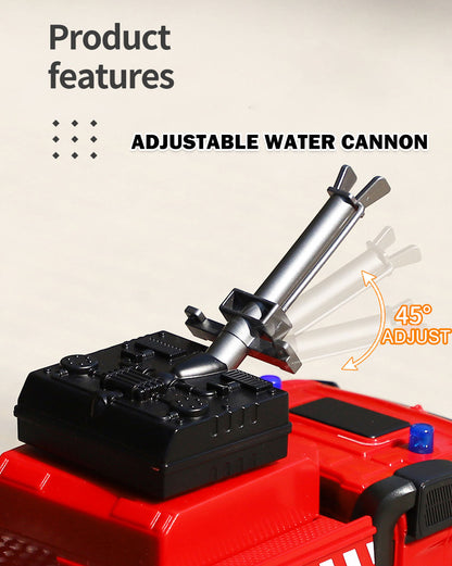 Huina  RC Fire Truck Toy Car Water Cannon Gun Construction Kids Toy