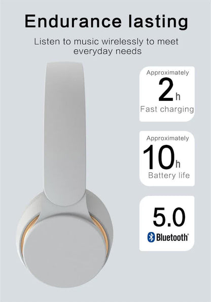 Red Wireless Bluetooth Headphones with Noise Reduction
