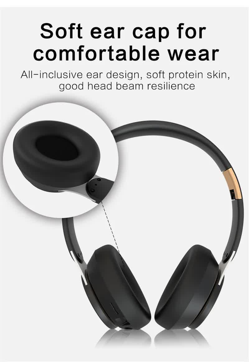 Red Wireless Bluetooth Headphones with Noise Reduction
