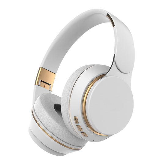 White- Wireless Bluetooth 5.0 Over-Ear Headphones - HIFI Deep Bass, Foldable Design, 10Hr Playtime