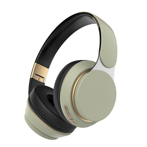 Green- Wireless Bluetooth 5.0 Over-Ear Headphones - HIFI Deep Bass, Foldable Design, 10Hr Playtime