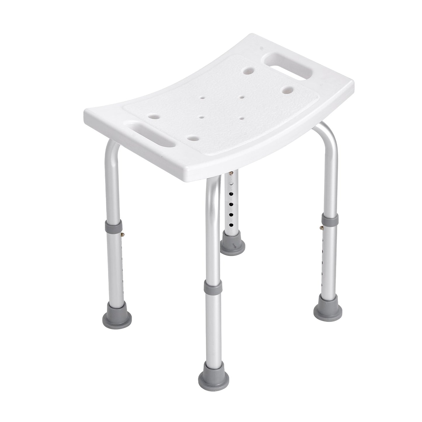 VEVOR Shower Chair, Adjustable Height Shower Stool with Built-in Handles, Shower Seat for Inside Shower or Tub, Non-Slip Bench Bathtub Stool Seat
