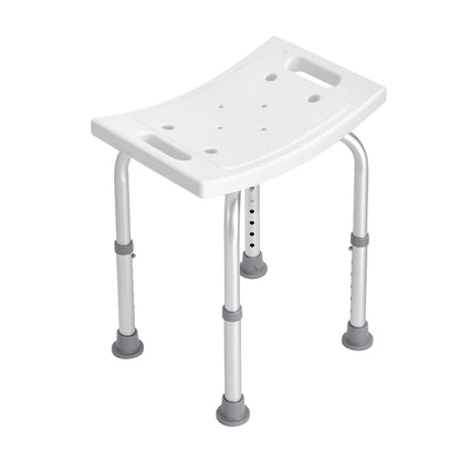 VEVOR Shower Chair, Adjustable Height Shower Stool with Built-in Handles, Shower Seat for Inside Shower or Tub, Non-Slip Bench Bathtub Stool Seat