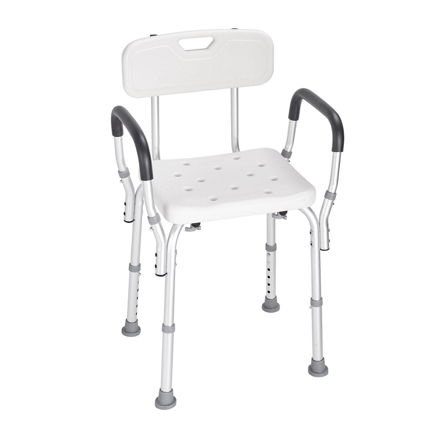 VEVOR Shower Chair, Shower Seat with Back, Adjustable Height Shower Stool, Shower Chair for Inside Shower Bathtub, Non-slip Bathroom Bench Bath Chair