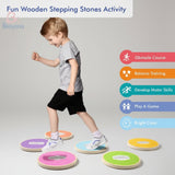 Montessori Wooden Balance Stepping Discs