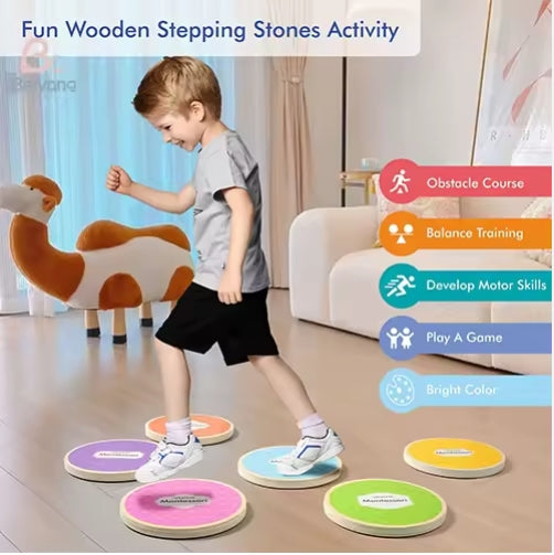 Wooden balance boards for toddlers supporting ADHD, autism, and vestibular sensory development.”