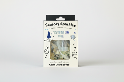 Sensory Sparkles glow in the dark refill packaging 